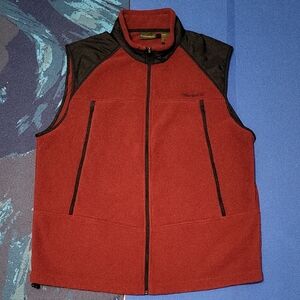 Timberland Men's Bergundy and Black Vest